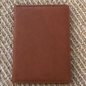 Delta Airlines brown leather passport cover